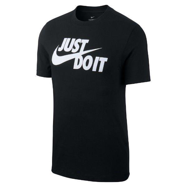 ナイキ JUST DO IT スウッシュ Tシャツ 黒 ビッグロゴ メンズ 半袖 新作 NIKE AR5007-011｜twiy