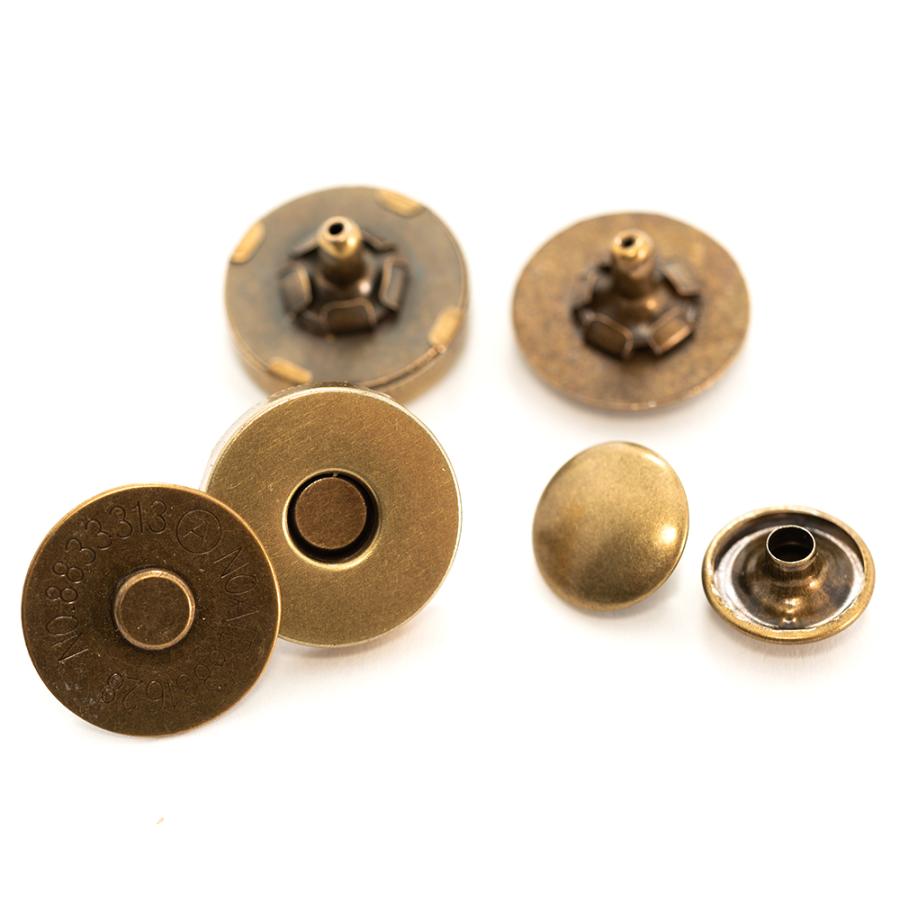 マグネットホック ボタン 18mm 30組 カシメ式 : two-face Yahoo