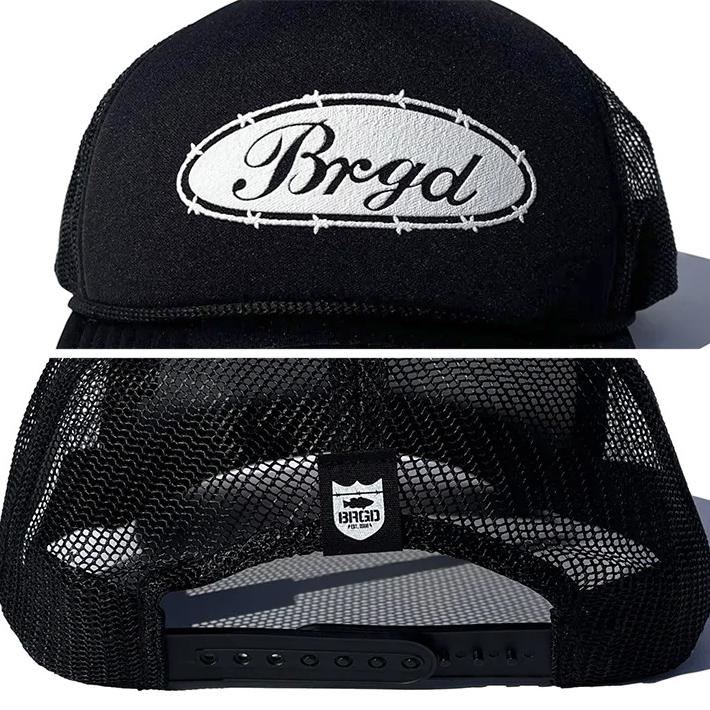 BASS BRIGADE キャップ ブラック 50％OFF】キャップ BASS BRIGADE OVAL BRGD LOGO TRUCKER CAP バス