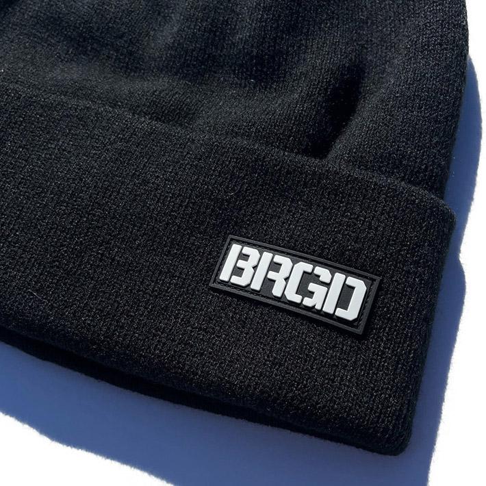 BASS BRIGADE 黒 ニット帽 ニットキャップ BASS BRIGADE BRGD KNIT CAP バスブリゲード バス釣り