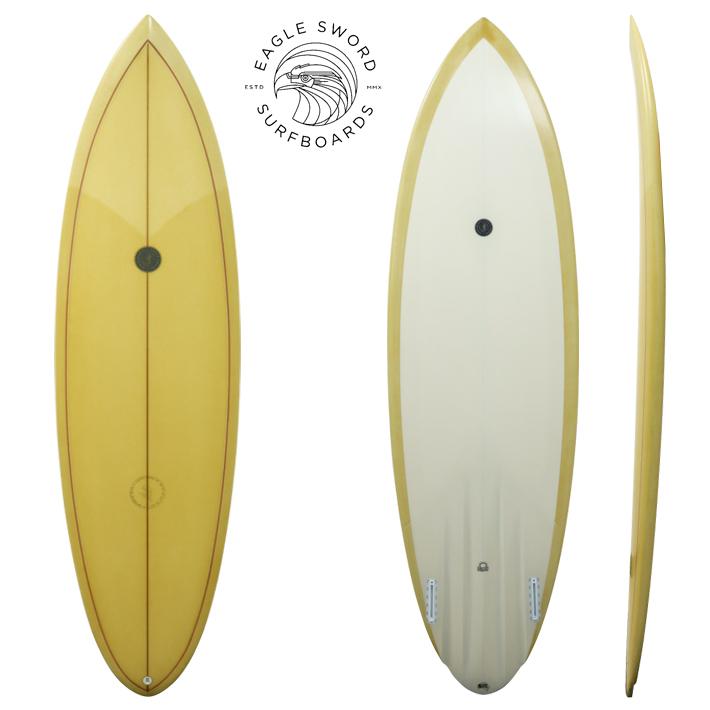 Eagle Sword Surfboards イーグル ソードサーフボード NKA 6’6” FIN付き Hand shaped custom