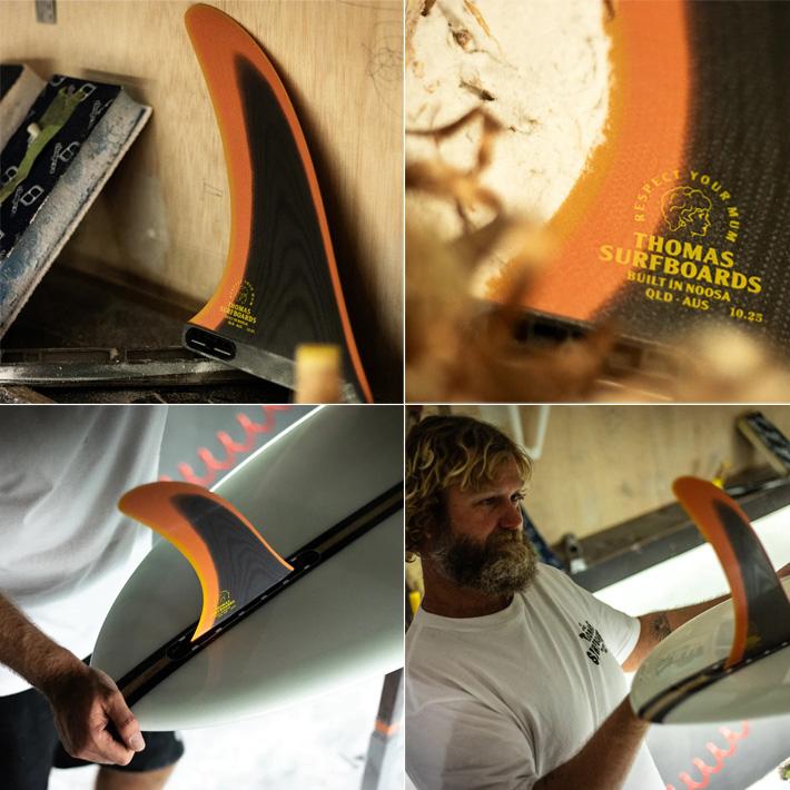 FCS 2 Thomas Longboard Fin Flame 10.25in