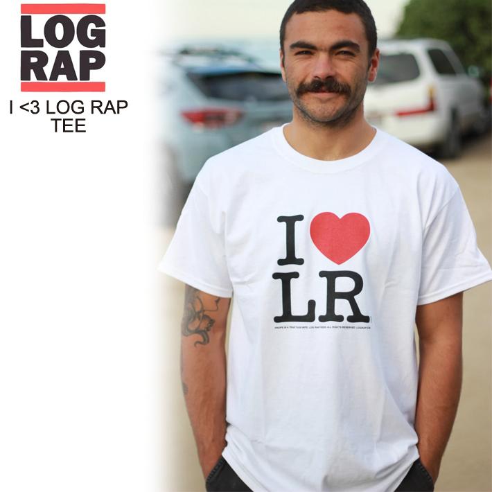 【セール品】LOG RAP ログラップ Tシャツ I LOVE LOG RAP TEE 半袖Tシャツ 数量限定 サーフィン サーフボード ロングボード | 