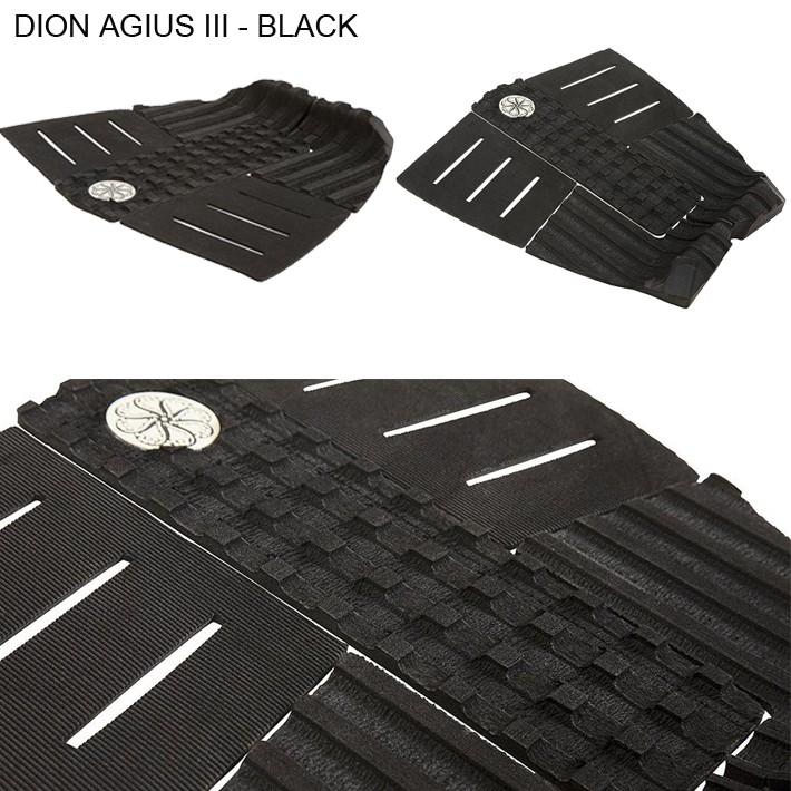 【※パッケージ無し発送】OCTOPUS オクトパス デッキパッド DION AGIUS III - BLACK - HYBRID GRIP  ディオン・アジウス モデル サーフィン 5ピース｜two-surf｜02