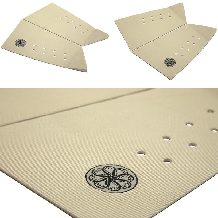 【※パッケージ無し発送】OCTOPUS オクトパス デッキパッド  SWALLOW GRIP - CREAM - CORDUROY GRIP- フィッシュ用デッキパッド サーフィン 2ピース