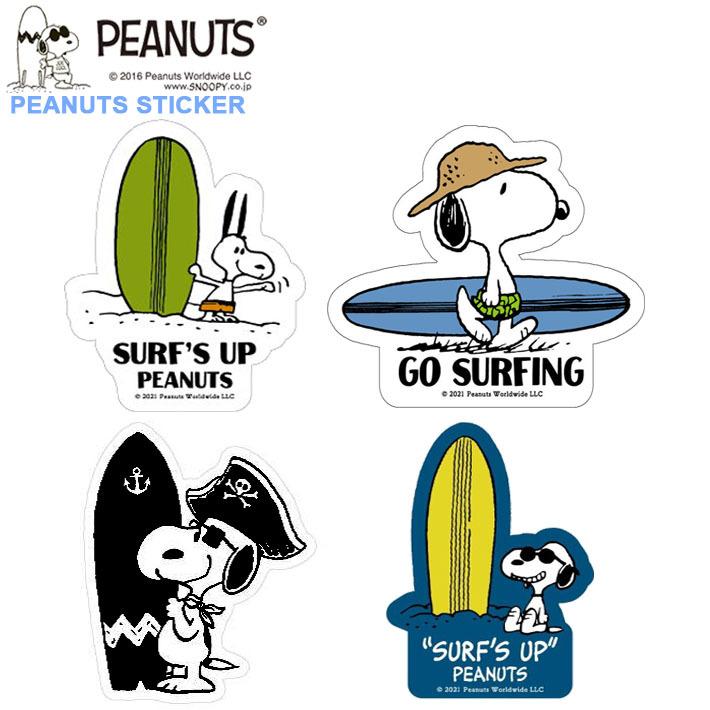 SNOOPY - スヌーピー SNOOPY サーフショップ SURF ステッカー 12枚セット ステッカー PEANUTS SURF ピーナッツサーフ SNOOPY スヌーピー