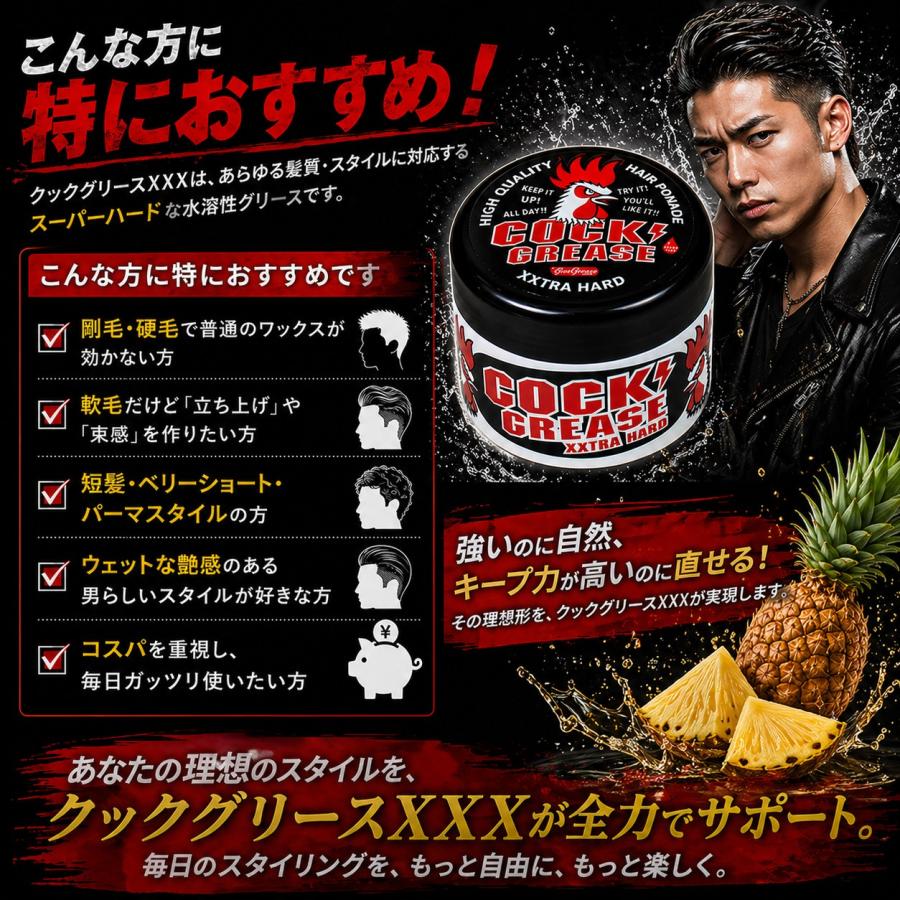 ファインコスメティックス クックグリース XXX 210g 阪本高生堂 ヘア