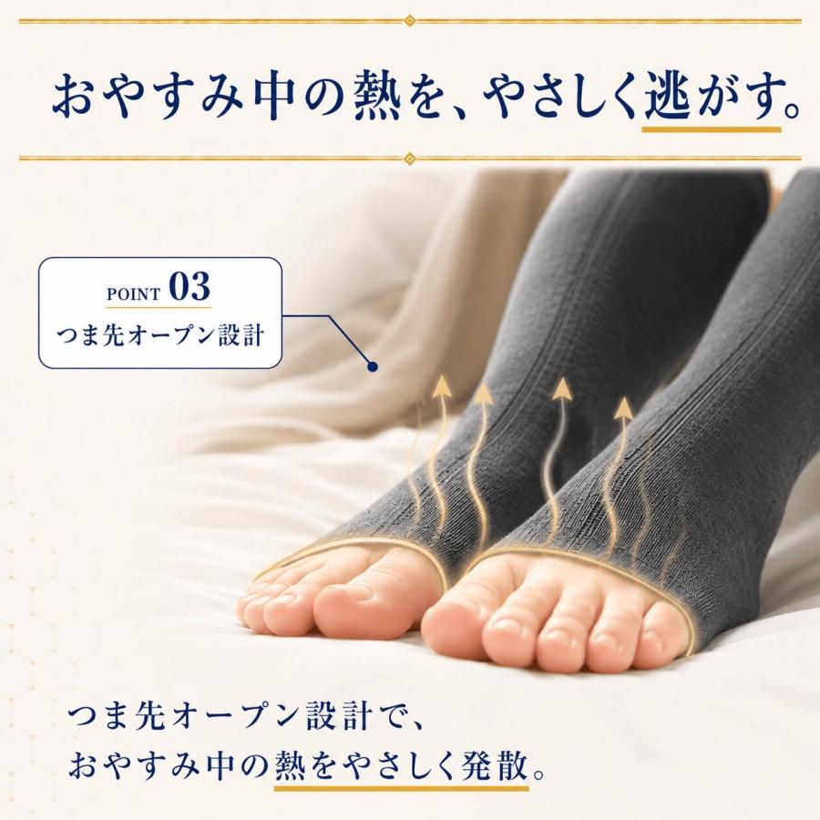 メディキュット（MediQttO） こむらナイト 着圧ソックス 朝・爽快 夜用