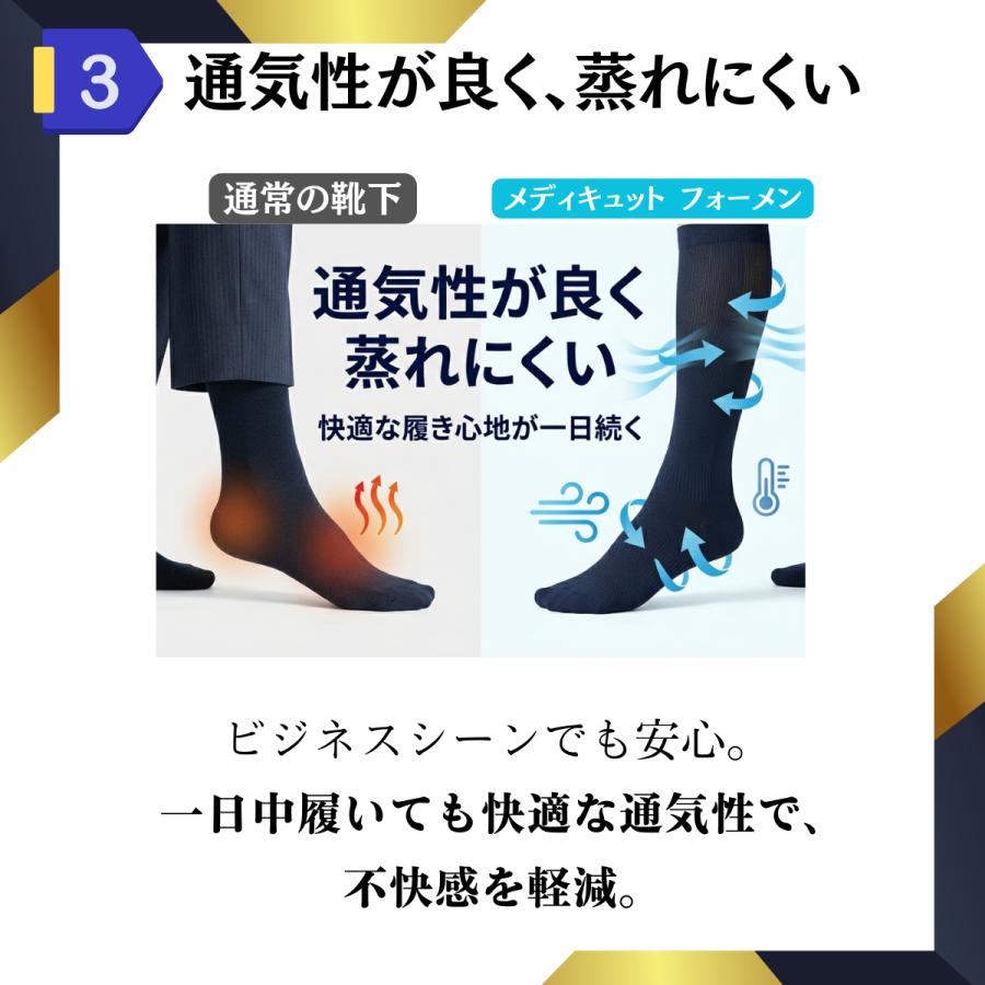 メディキュット（MediQttO） フォーメン 着圧ビジネスソックス メンズ