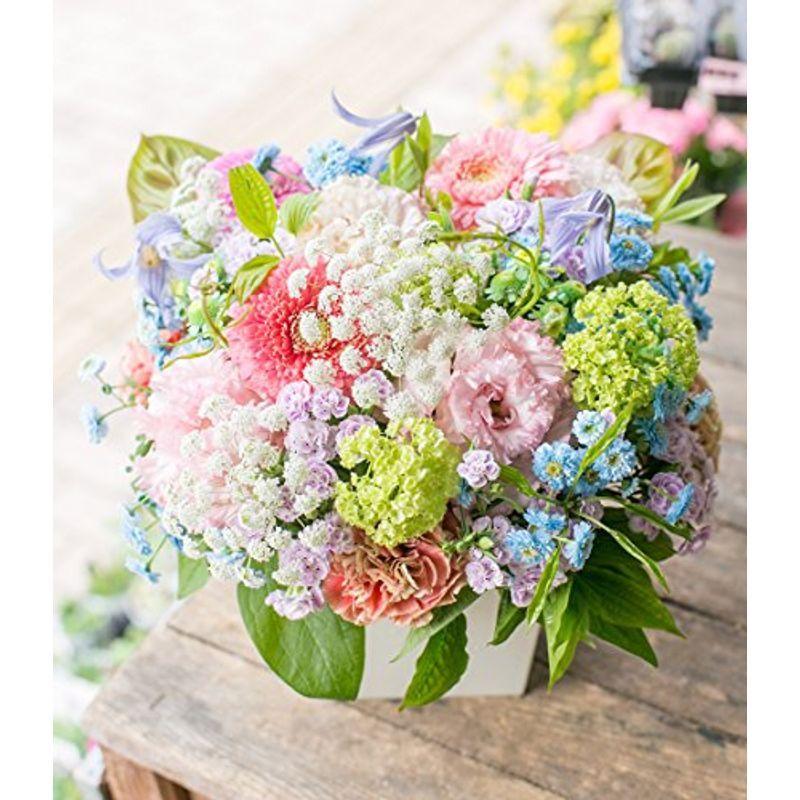 アレンジメントフラワー 生花 ギフト LLサイズ イメージ(可愛い)大臣賞受賞デザイナー おまかせアレンジメント