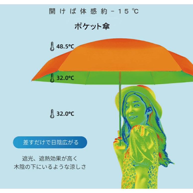 折りたたみ傘 晴雨兼用 日傘 ミニ傘 遮光 超軽量 コンパクト 丈夫 折り畳み傘 熱中症対策 遮熱 雨傘 折畳み傘 紫外線カット 暑さ対策 収納 UVカット 日焼け防止｜twoki｜06