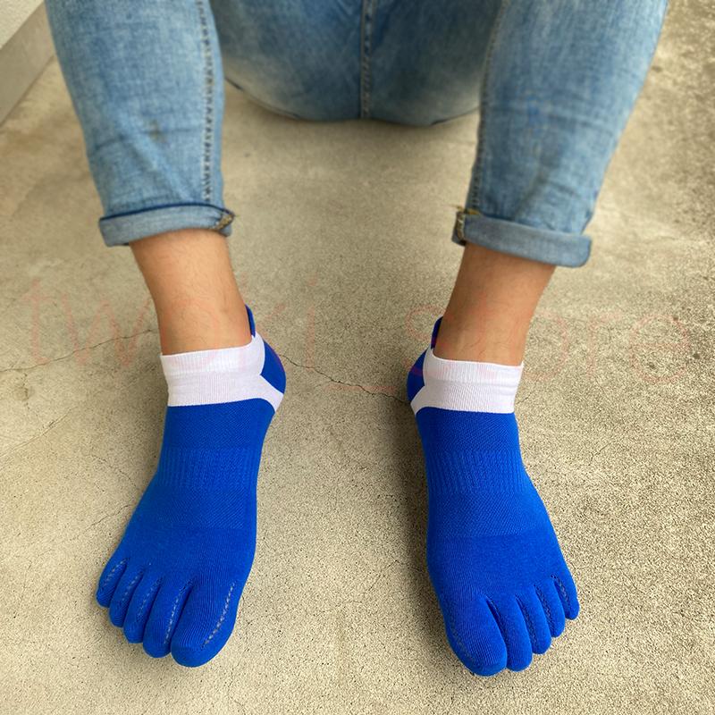 5本指ソックス メンズ靴下  ショートソックス 大きサイズ 五本指 くるぶし ショット 薄手 スポーツ スニーカー  レディース 綿 5足セット 27-30cm 夏用 送料無料 |  | 08