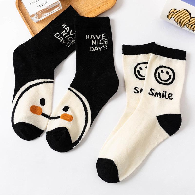 靴下  クルーソックス レディース メンズ セット 5足組 おしゃれ かわいい 綿 黒 白 無地 |  | 28