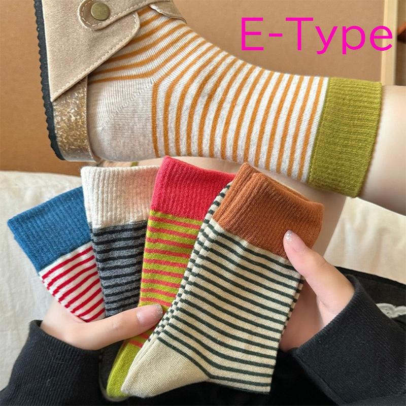 靴下  クルーソックス レディース メンズ セット 5足組 おしゃれ かわいい 綿 黒 白 無地 |  | 25