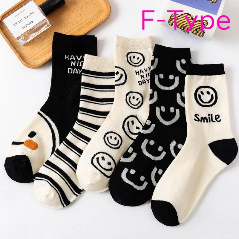 靴下  クルーソックス レディース メンズ セット 5足組 おしゃれ かわいい 綿 黒 白 無地 |  | 27