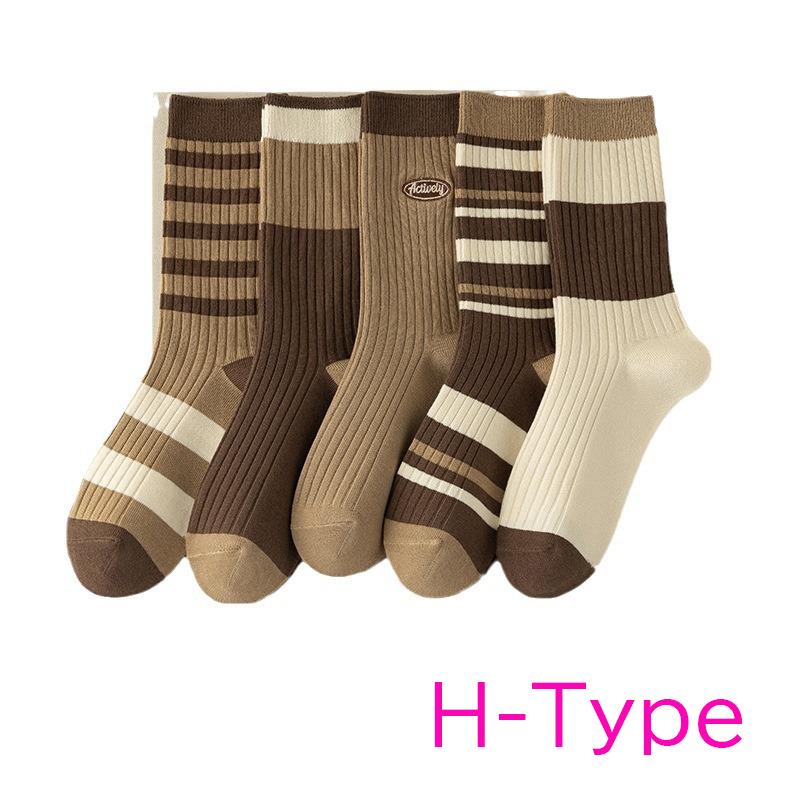 靴下  クルーソックス レディース メンズ セット 5足組 おしゃれ かわいい 綿 黒 白 無地 |  | 32