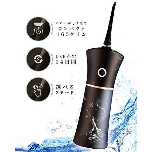 新着商品 ジェットウォッシャーmini ブラック 口腔洗浄器 口臭予防 歯グキ引き締め 歯周病予防 Ipx7防水 振動数1900回 分 1回の充電で14日間 6 予約販売品 Horsework Stridestosuccess Org