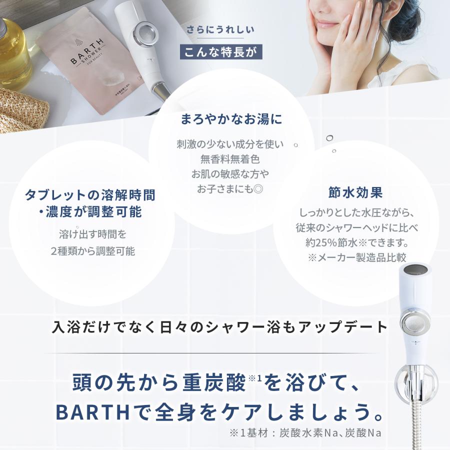 BARTH 重炭酸バブルシャワー（ブルーグレー） 公式店 | シャワーヘッド