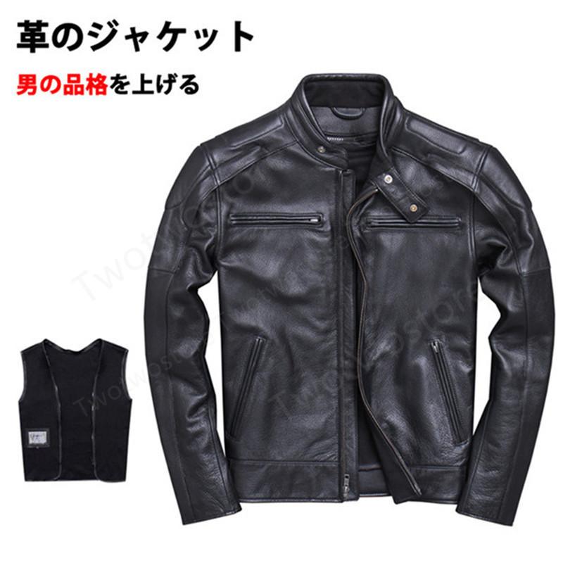 珍しい メンズ革本革秋冬レザージャケットライダースジャケット ビンテージ立ち襟おしゃれバイクウェアシングル男性用上品防寒防風 Mpy 2 ツーツーストア 通販 Yahoo ショッピング オープニング大放出セール Demogate Com