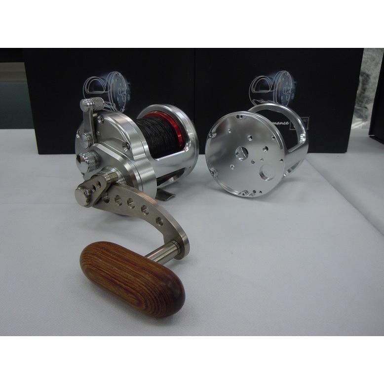 オリジナル リールフレーム アルマイト加工 シルバー トーナメント石鯛