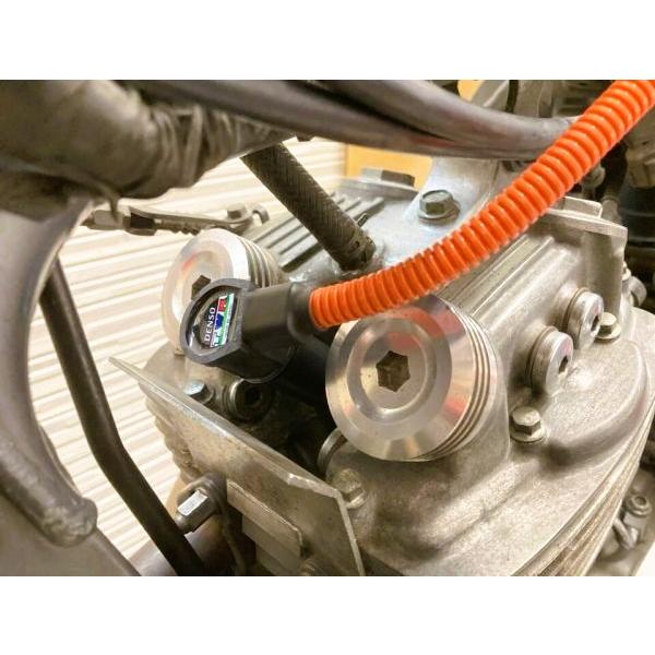XLR250R BAJA MD22 ダイレクト イグニッション 強化 プラグ キャップ オレンジレッド !_4