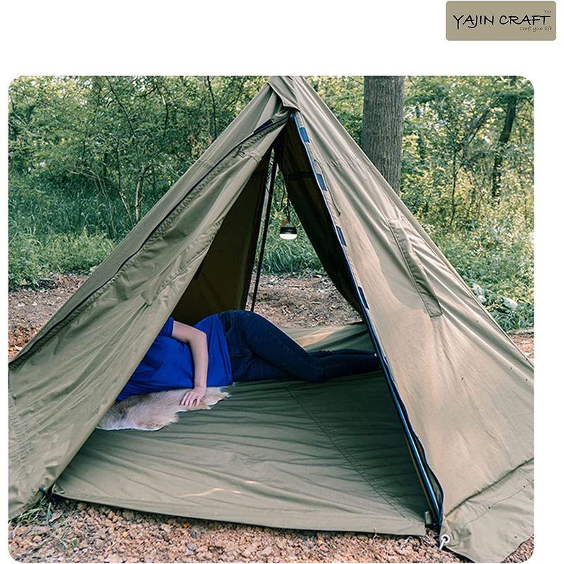「人气商品」 YAJIN CRAFT 軍幕テント ワンポールテント ソロテント TCテント スカート付 二股化 煙突穴付 ダブルジッパー 【VQL7718433627】(28065円)