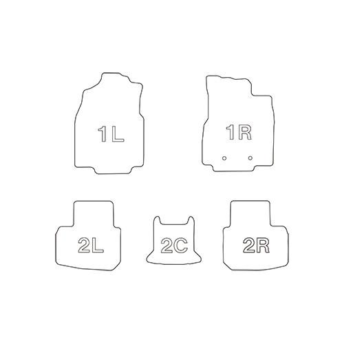 Clazzio　立体マット　NEWラバー/スタンダード　2列　タフト（R2/6〜）　ED-6541　クラッチオ　フロアマット |  | 01