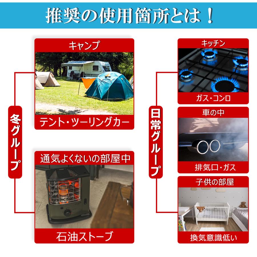 応援特価！ 一酸化炭素警報器 一酸化炭素チェッカー キャンプ 火災報知器 COアラーム キャンプ 警報機 家庭用 一酸化炭素 アラーム センサー 防災 | ブランド登録なし | 11