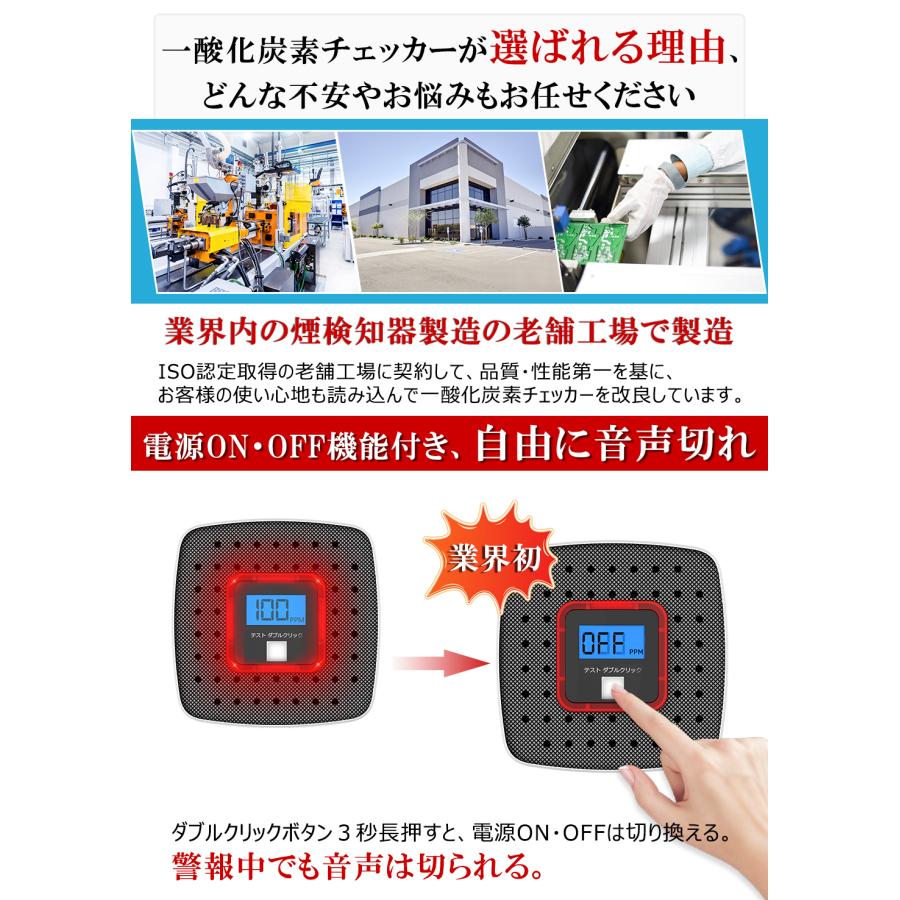 クーポンで15%OFF+P5! 一酸化炭素警報器 一酸化炭素チェッカー
