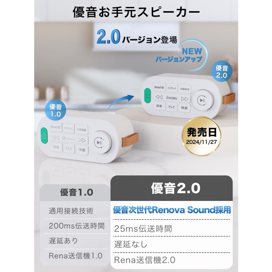ゼロ遅延版 優音 テレビ スピーカー 手元スピーカー テレビ用 3in1 お