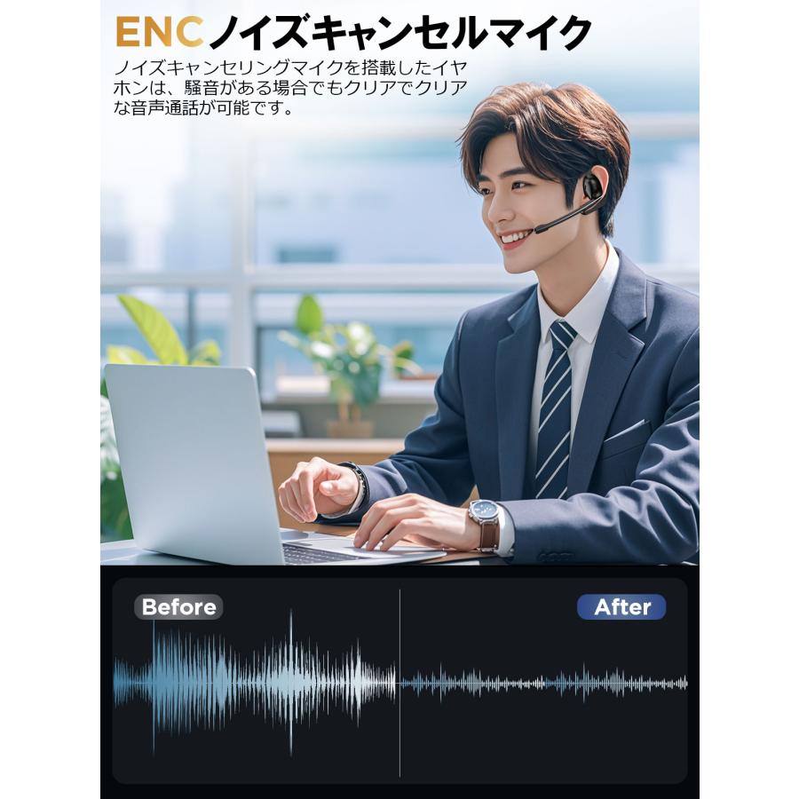 Bluetoothヘッドセットマイク脱着式 一体両用 通話イヤホン OWS