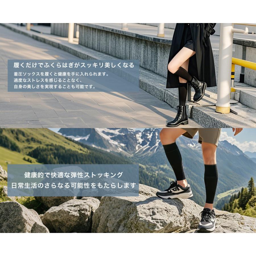特価SALE！ 圧着クッズ 着圧 ソックス リンパケア ひざ下つま先なし