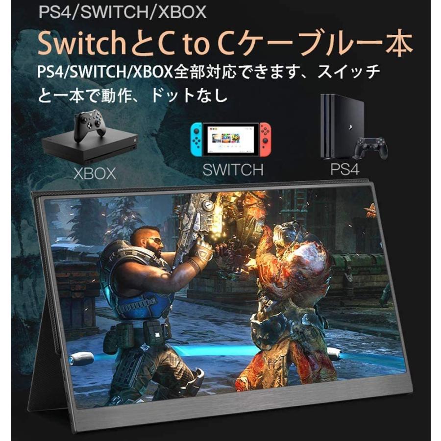 モバイルモニター モバイルディスプレイゲームモニター Cocopar15 6インチ スイッチ用モニター 非光沢ips液晶パネル 薄い 軽量 19x