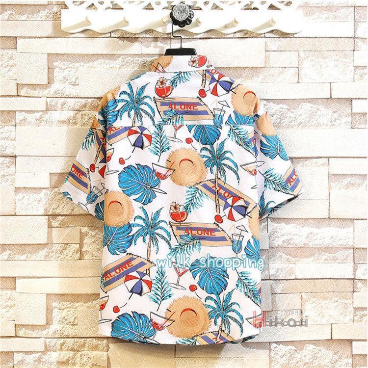 半袖 シャツ メンズ アロハシャツ 柄シャツ 総柄 カジュアルシャツ