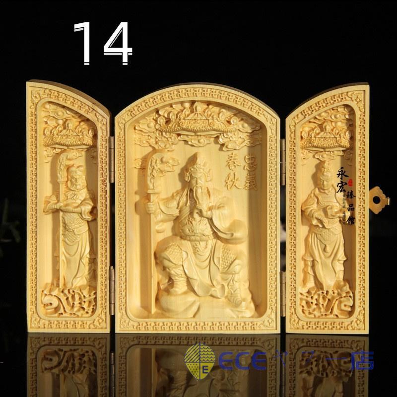 仏像　開運　3面開き 5A極上繊細彫り 木彫り 観音 菩薩 仏像 置物 風水やインテリアに｜ty1-st｜11
