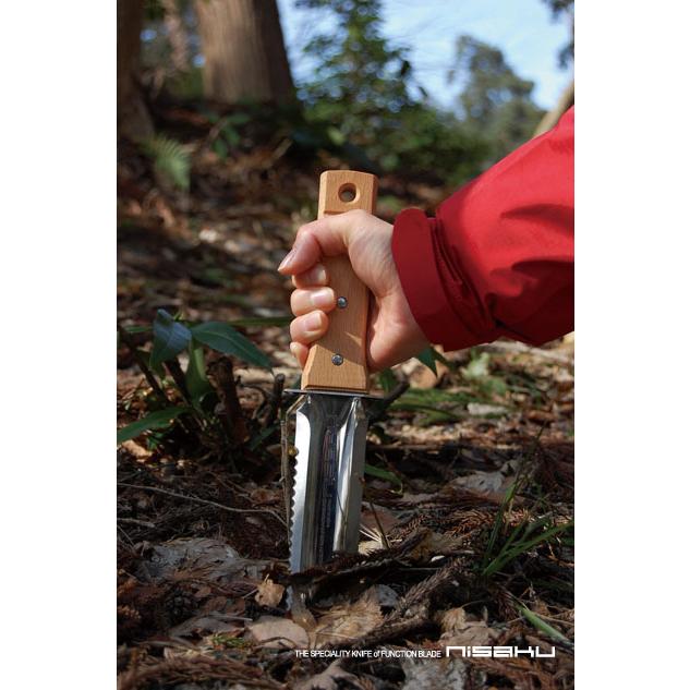 新潟県富田刃物 仁作シリーズ 山刀（ヤマカタナ）木柄つば付専用シース