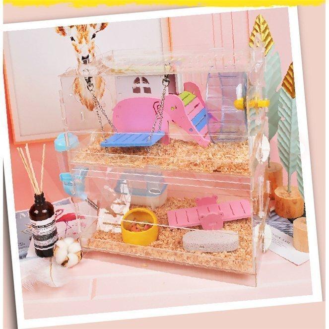 休み ハムスター ケージ 家 大型 小動物ケージ おしゃれ 広い ハムスターケージ お掃除しやすい 通気穴いっぱい 飼育 かわいい 幅広い セット付き Apprisen Com