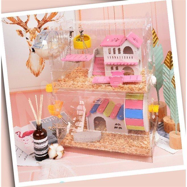 休み ハムスター ケージ 家 大型 小動物ケージ おしゃれ 広い ハムスターケージ お掃除しやすい 通気穴いっぱい 飼育 かわいい 幅広い セット付き Apprisen Com
