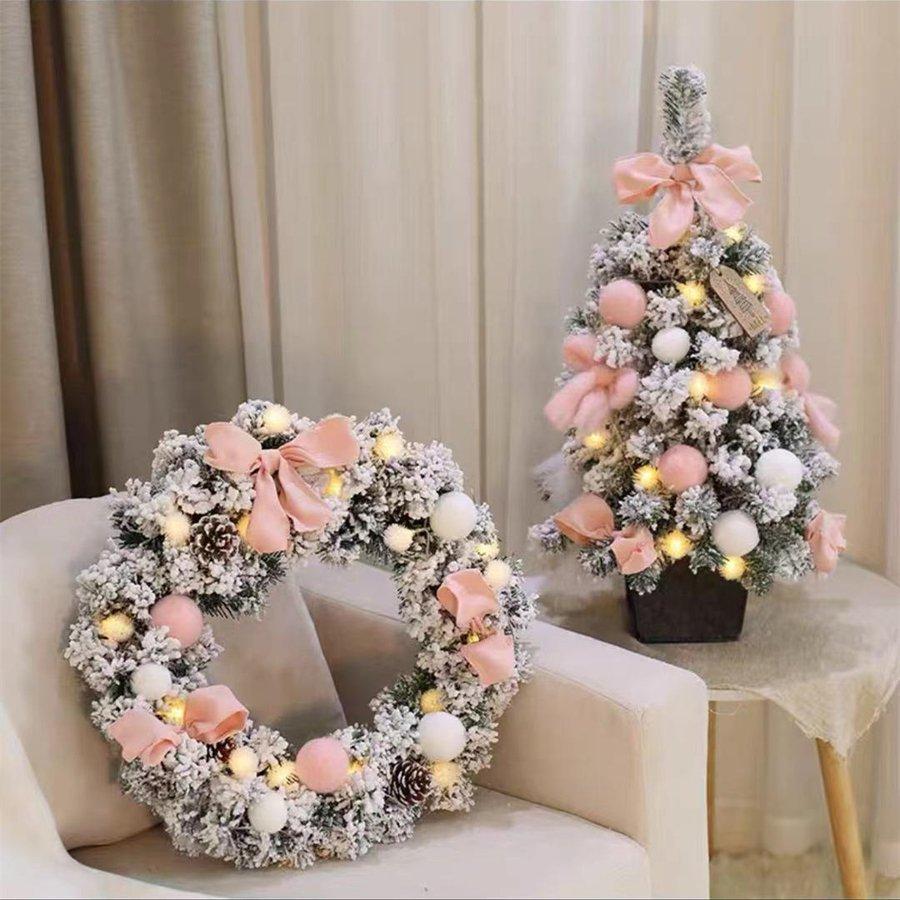 クリスマスリース50cm 玄関 クリスマスツリー 60cm 卓上 セット クリスマス飾り Ledライト付き 電池式 オーナメント かわいい プレゼント 簡単な組立品 飾り Pb 茶々娘 通販 Yahoo ショッピング