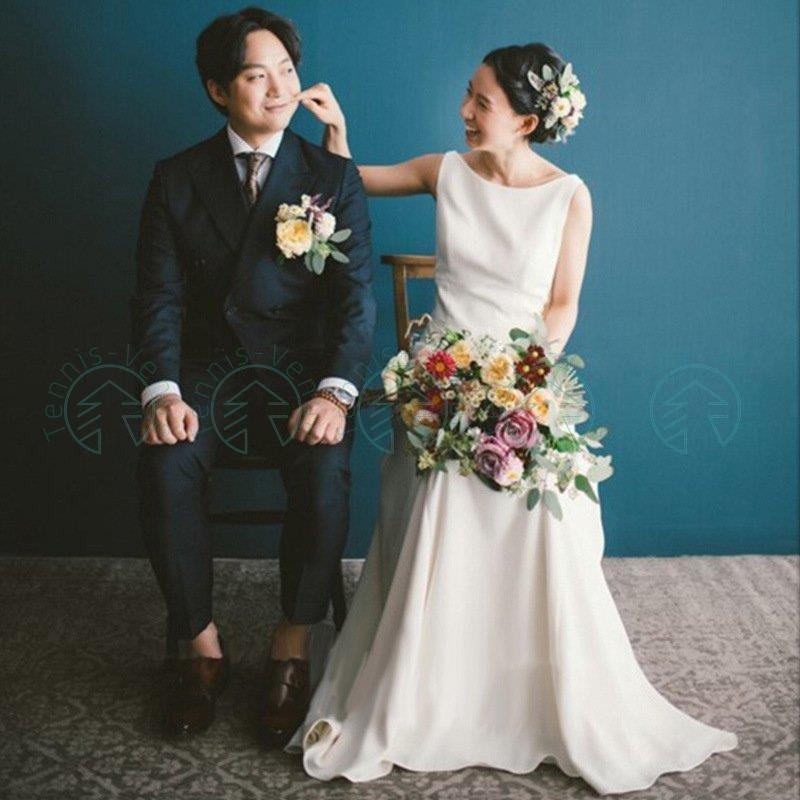 ウェディングドレス 結婚式 二次会 ホワイト 花嫁 白ワンピース ロング丈ドレス 披露宴 シンプル 前撮り ウエディングドレス Aラインドレス 袖なし ブライダル Pc6d4 茶々娘 通販 Yahoo ショッピング