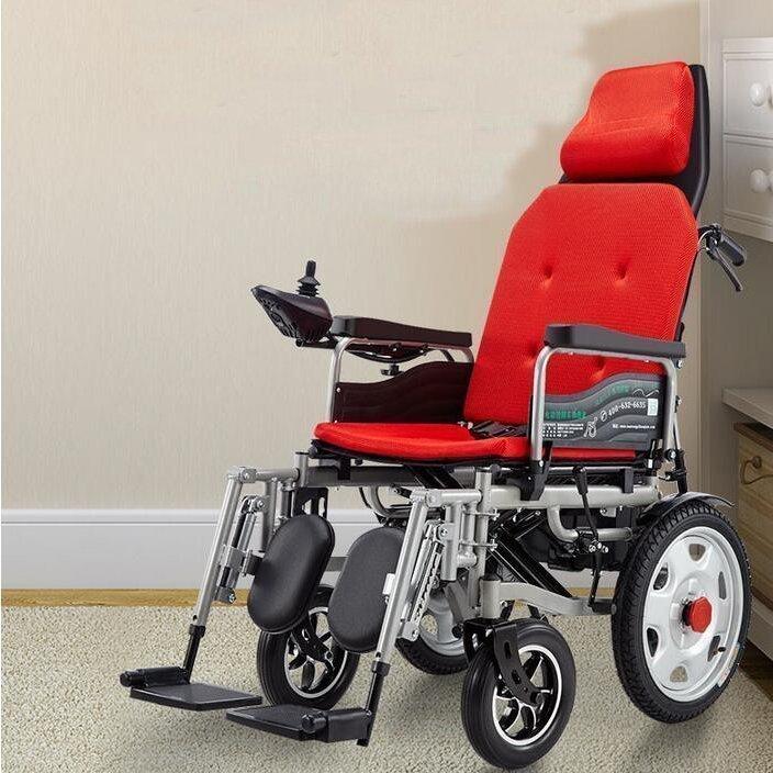 高品質 軽量 電動車椅子 折り畳み 軽量 障害者 高品質 四輪 ジョイスティックは左右