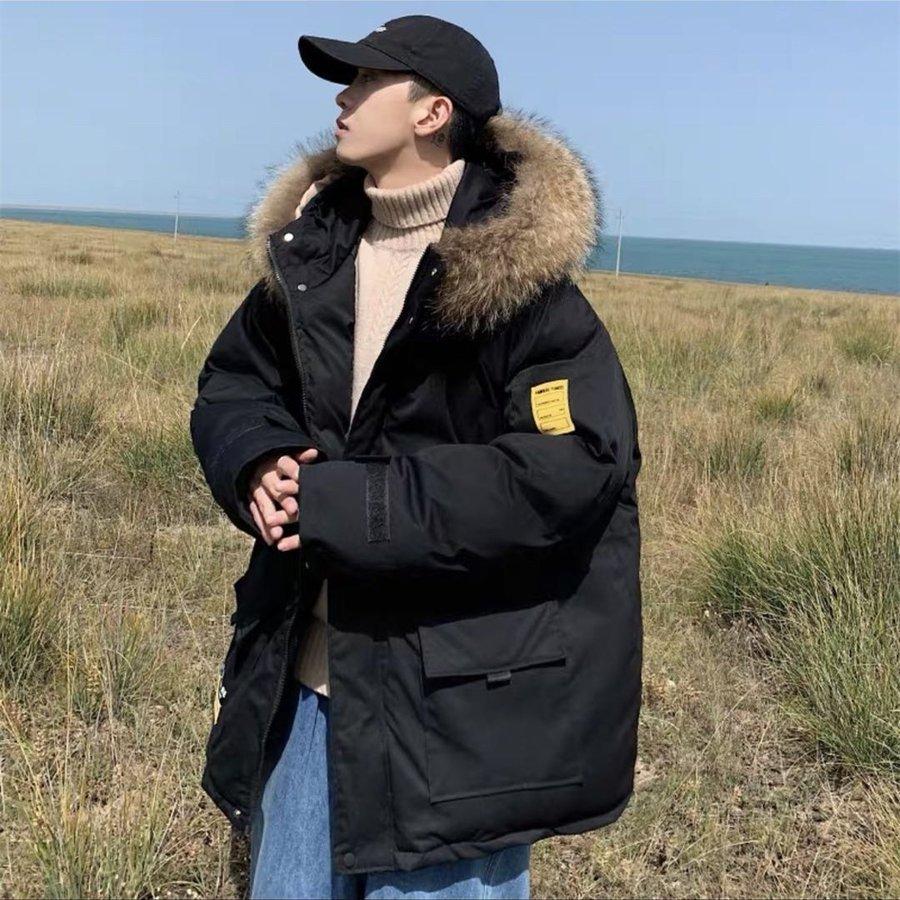 ダウンコート メンズ ダウンジャケット ショット丈 アウター 冬用 フード付き おしゃれ 韓国ファッション 防寒 暖かい あったか もこもこ 送料無料 安い