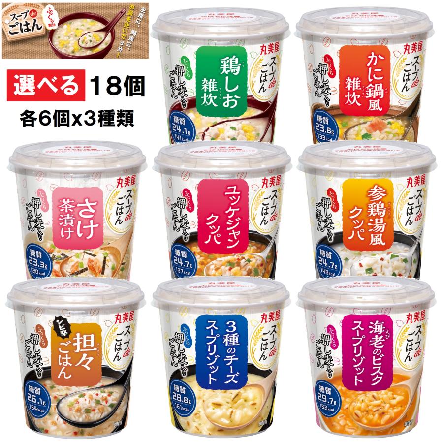 丸美屋 スープdeごはんシリーズ 選べる18個（各6個x3種類） : TY