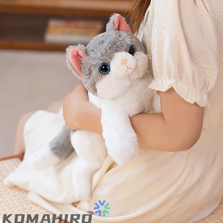置物 猫のぬいぐるみ ぬいぐるみ ねこ 寝そべり ひざねこ 癒し系 ネコ