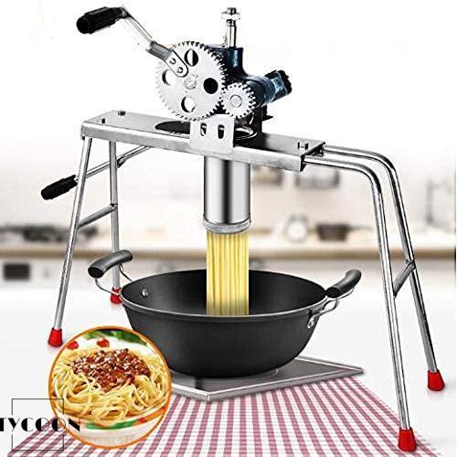 手動パスタメーカー 製麺機 水洗える ステンレス製麺筒 そば/うどん/生