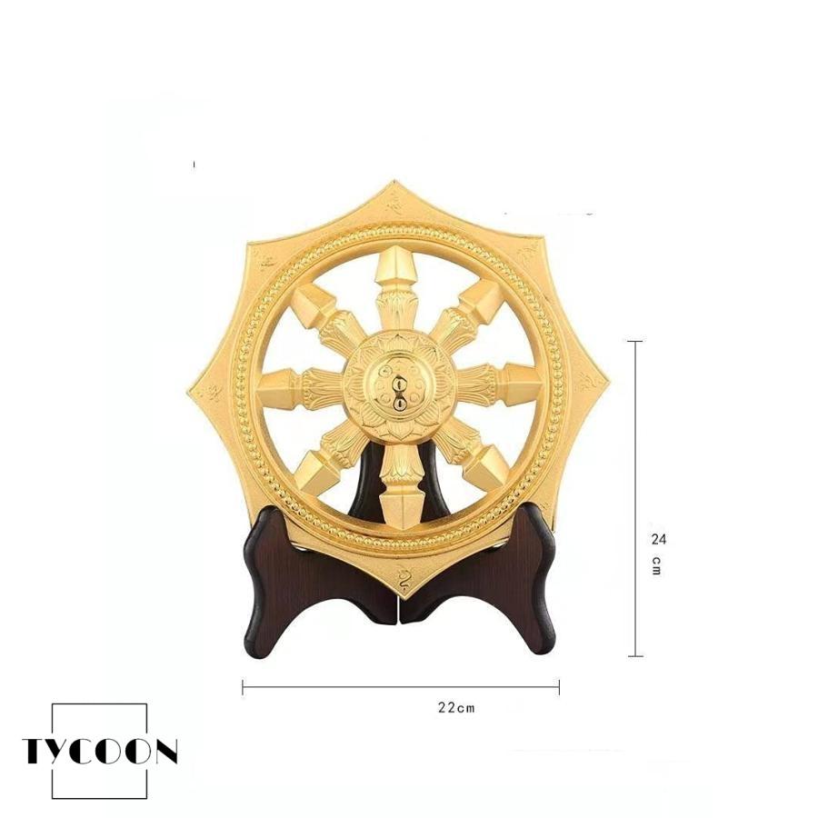 法輪【サイズ】直径：22cm密教仏具密教で使われる仏具仏具 セット風水グッズ 寺院仏具縁起物 財運 開運 お守り_2