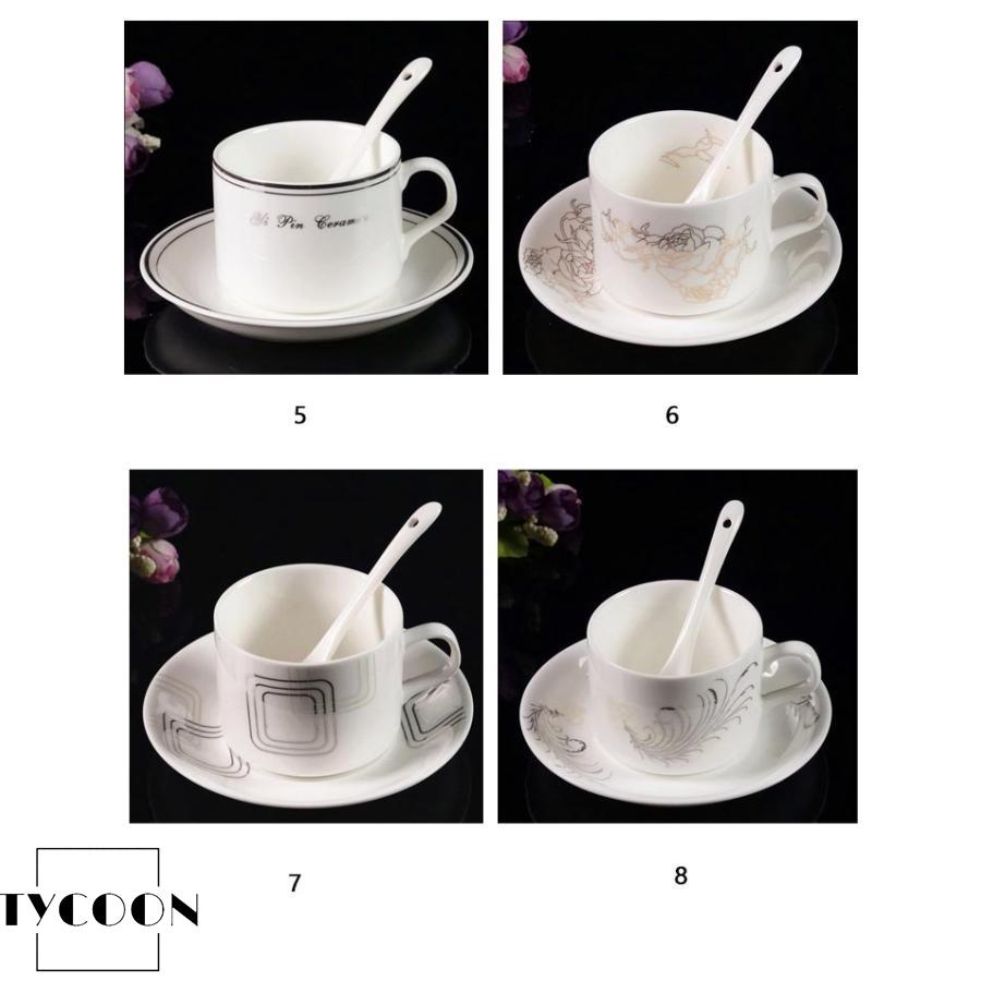 5客セット コーヒーカップ ソーサー付き 陶器 珈琲カップ ティーカップ