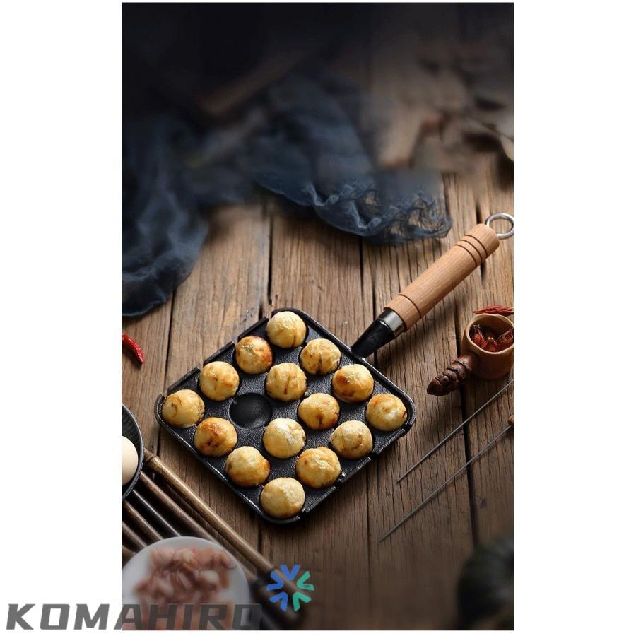 たこ焼き 16穴 片手 鉄鋳物 たこ焼きプレート ih対応 たこ焼き器