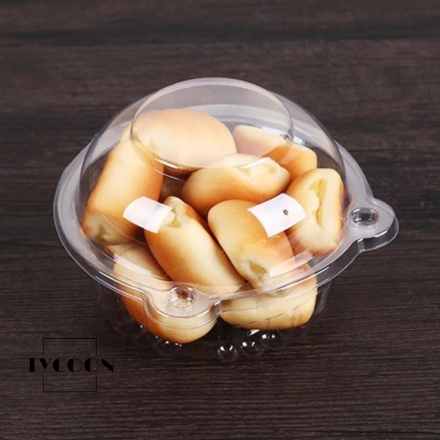 カップケーキホルダー 200個 クリア プラスチック ドーム シングル
