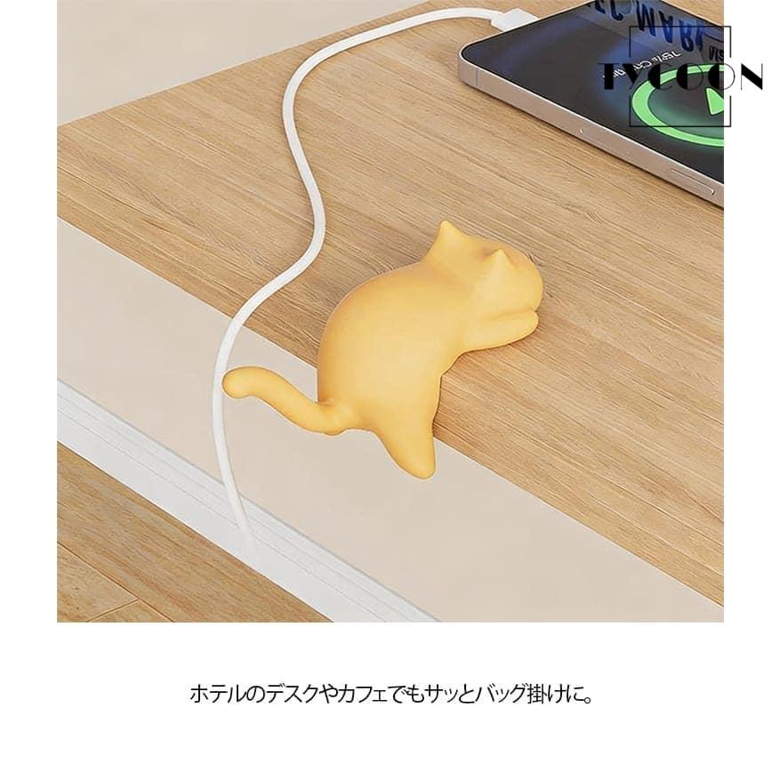 バッグ掛け 猫 3個セット テーブル フック バッグハンガー デスク